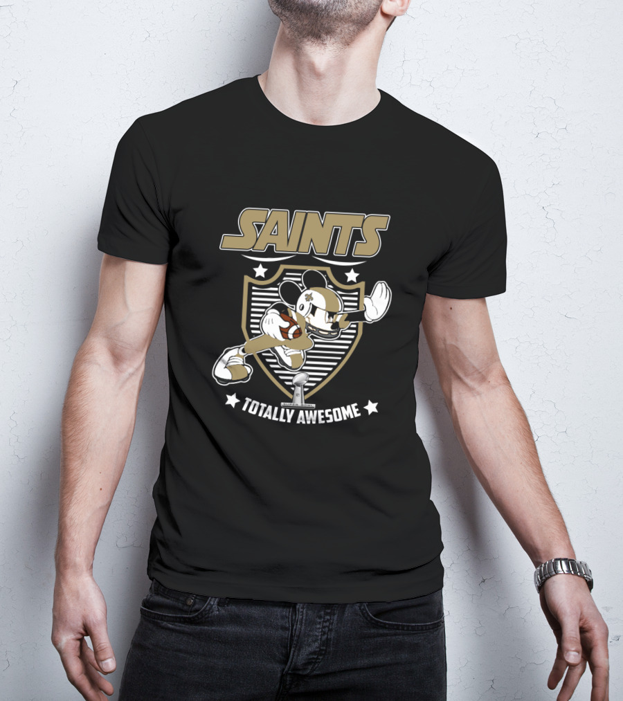 Saints Totally Awesome New Orleans Football Mickey T-Shirt