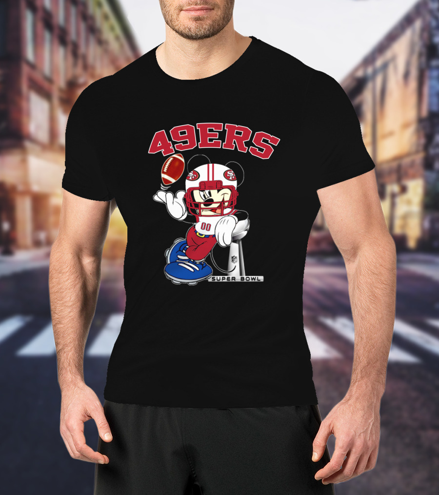 49ers Mickey Nfl Super Bowl Football T-Shirt