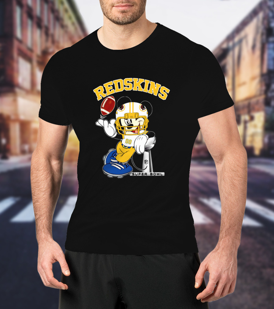 Redskins Mickey Football Nfl Super Bowl T-Shirt