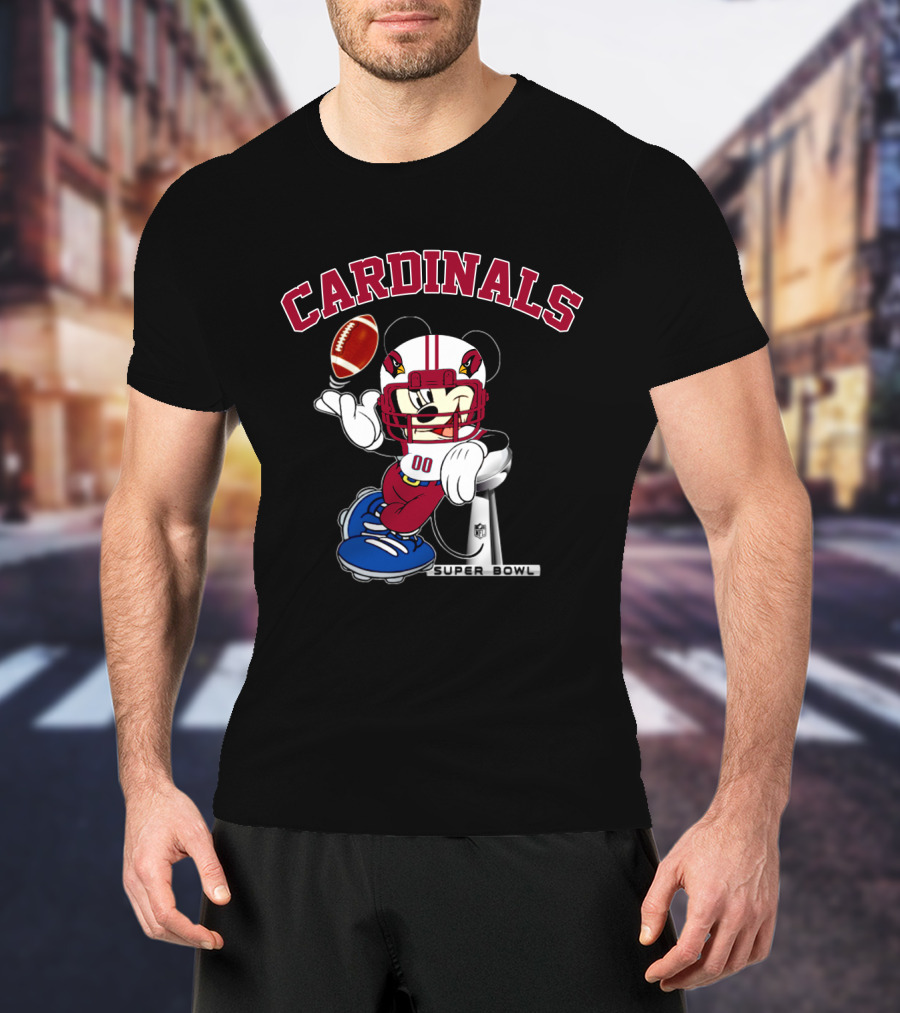 Cardinals Super Bowl Mickey Nfl Football T-Shirt