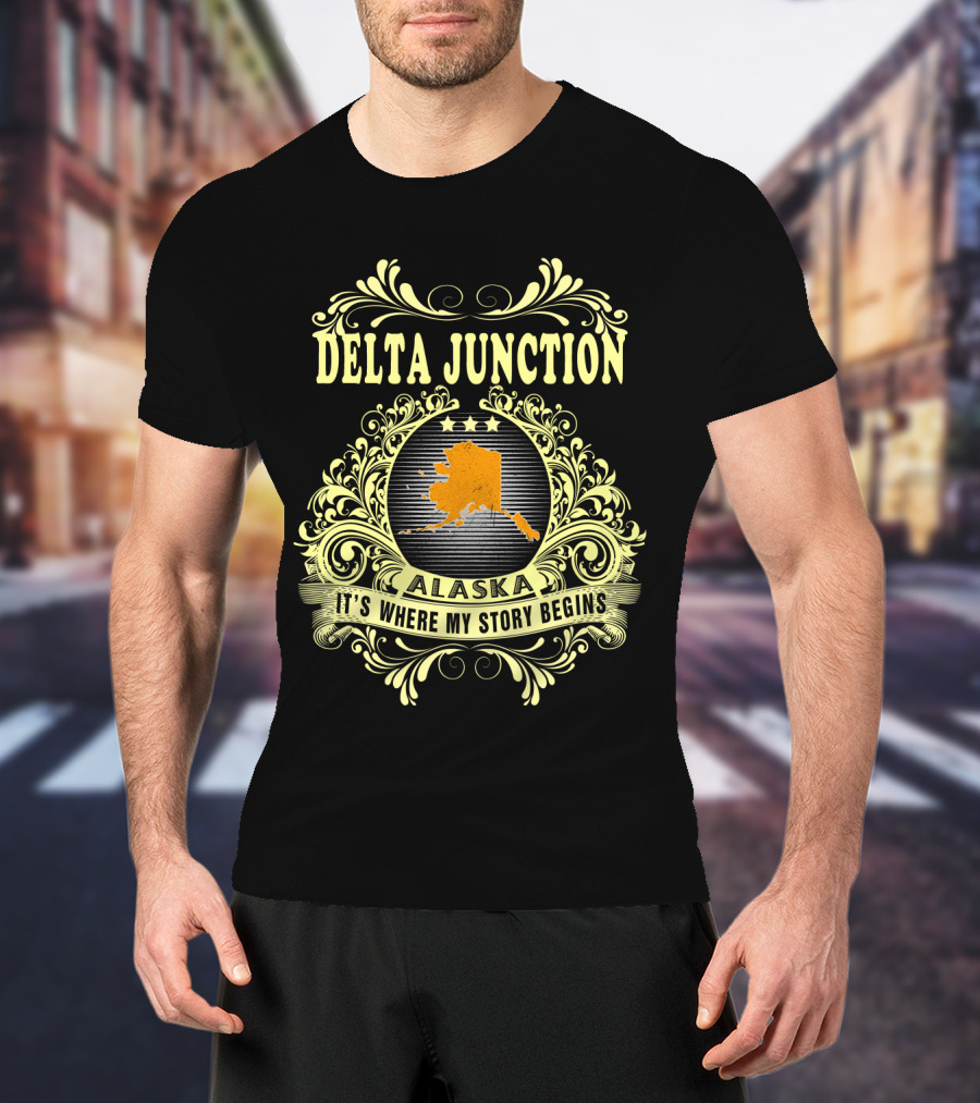 Delta Junction Alaska It's Where My Story Begins Vintage Ornamental T-Shirt