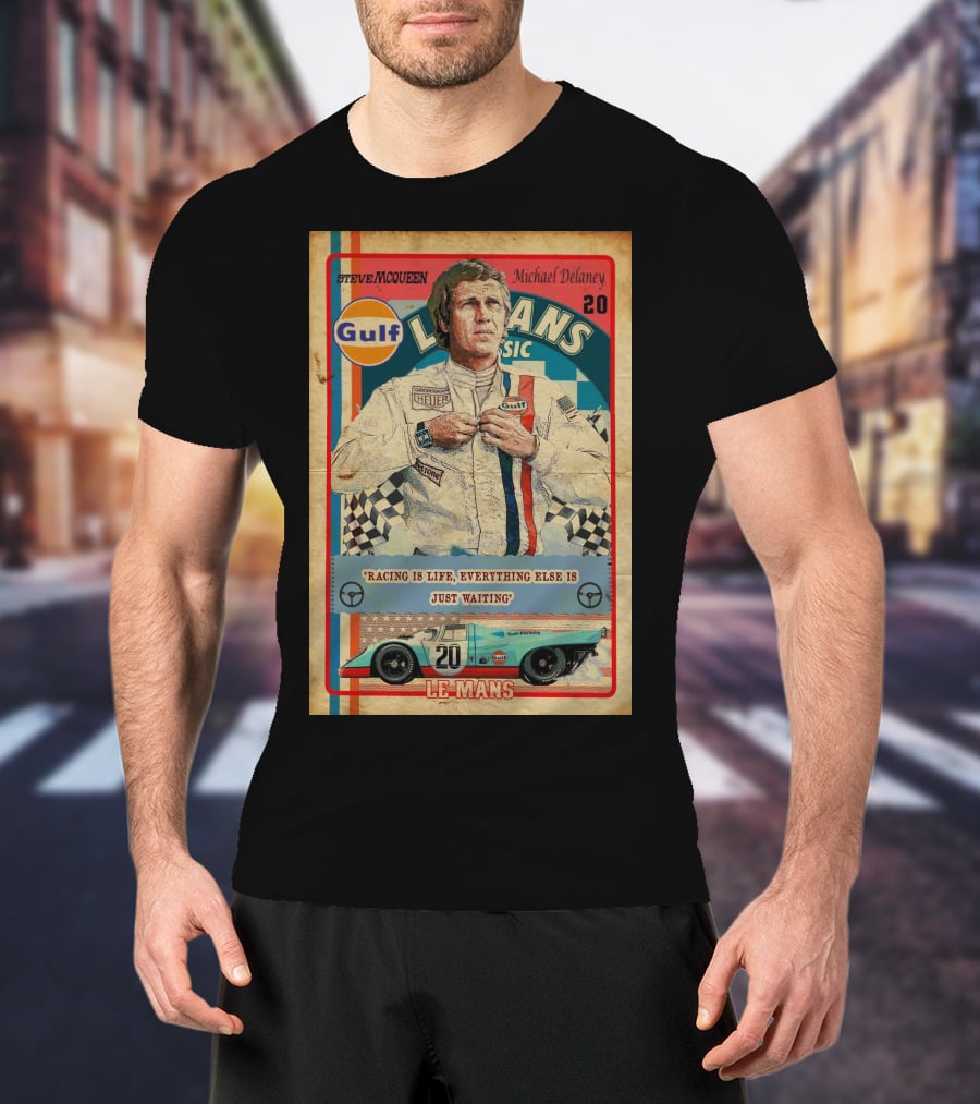 Steve McQueen Racing Gulf Le Mans Michael Delaney Classic 20 T-Shirt