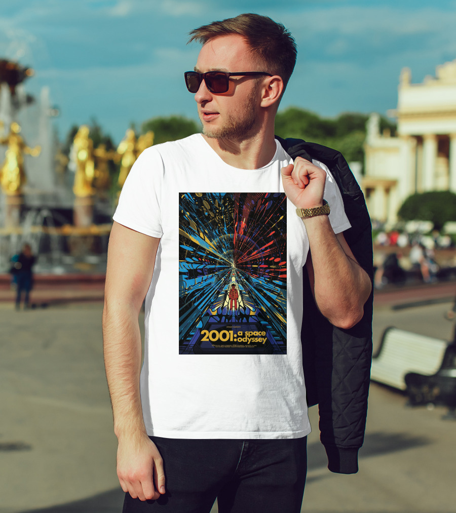 2001: A Space Odyssey Sci-Fi Psychedelic Explosion Astronaut Journey T-Shirt