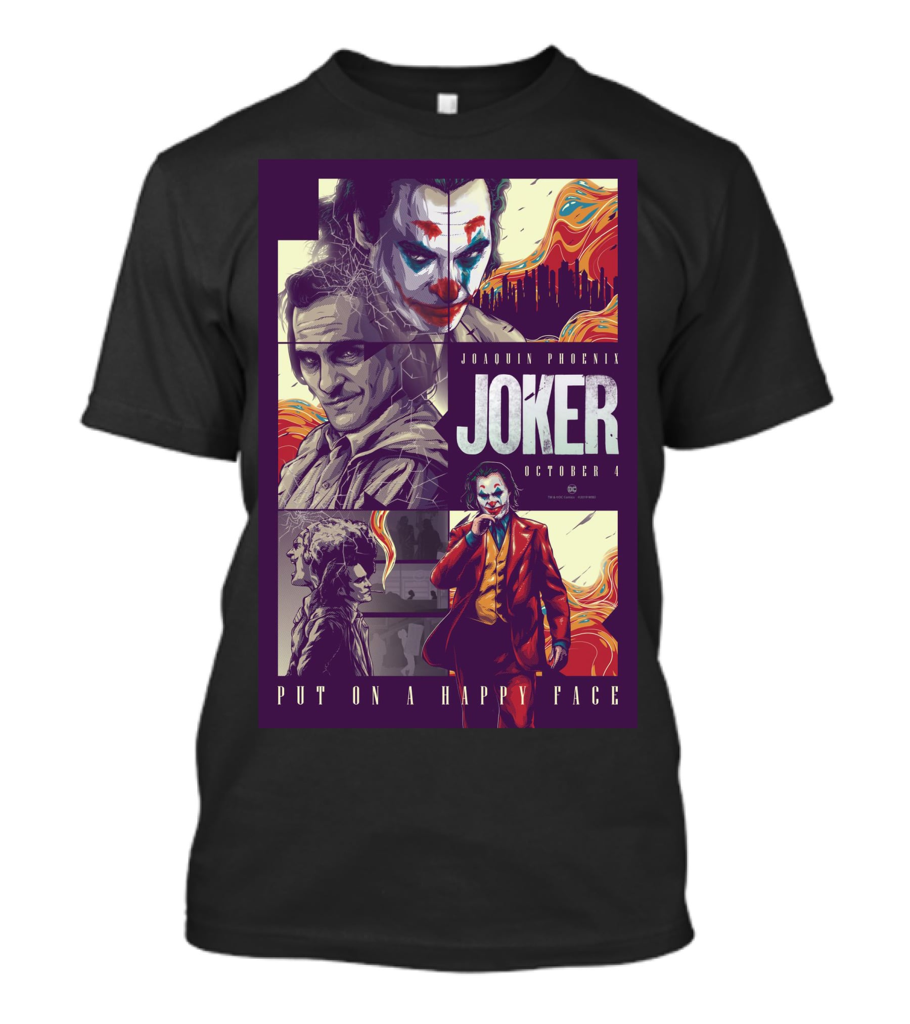 Joker Joaquin Phoenix October 4 Put On A Happy Face T-Shirt