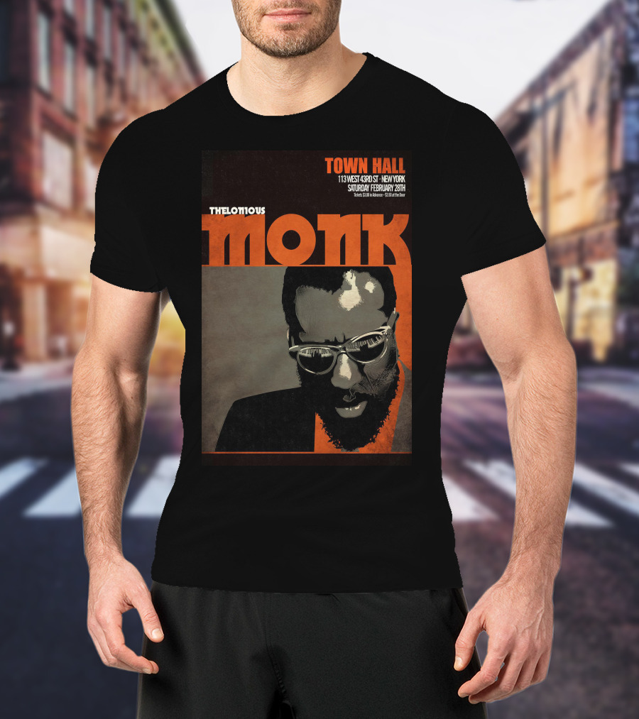 Thelonious Monk Town Hall New York February Concert T-Shirt