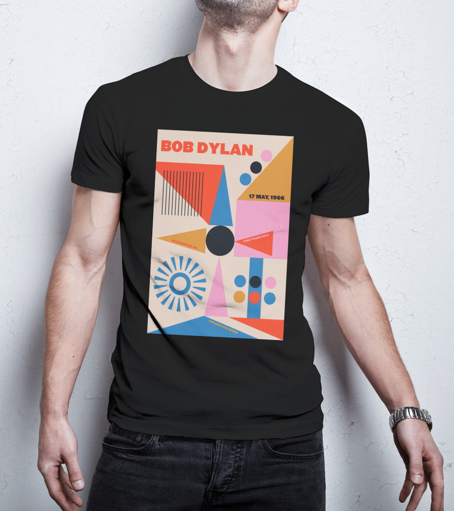 Bob Dylan Manchester Free Trade Hall 17 May 1966 Colorful Geometric T-Shirt