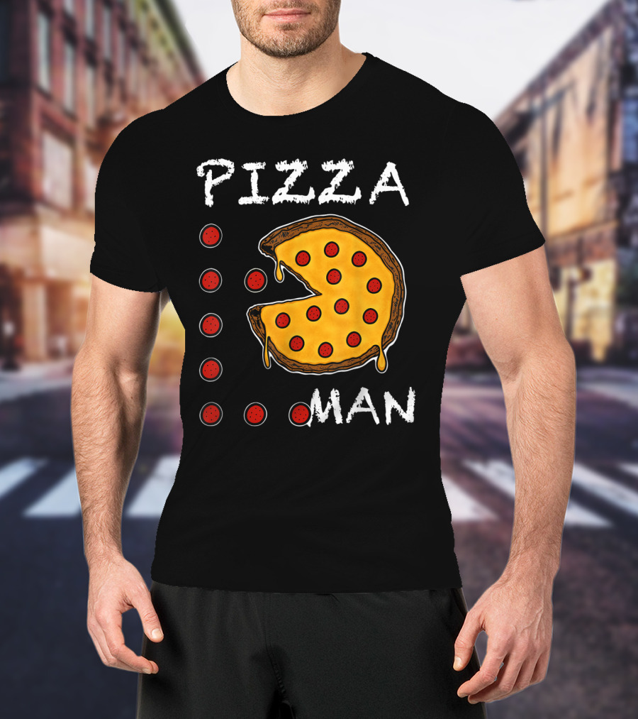 Pizza Man Video Gamer Pizza T-Shirt