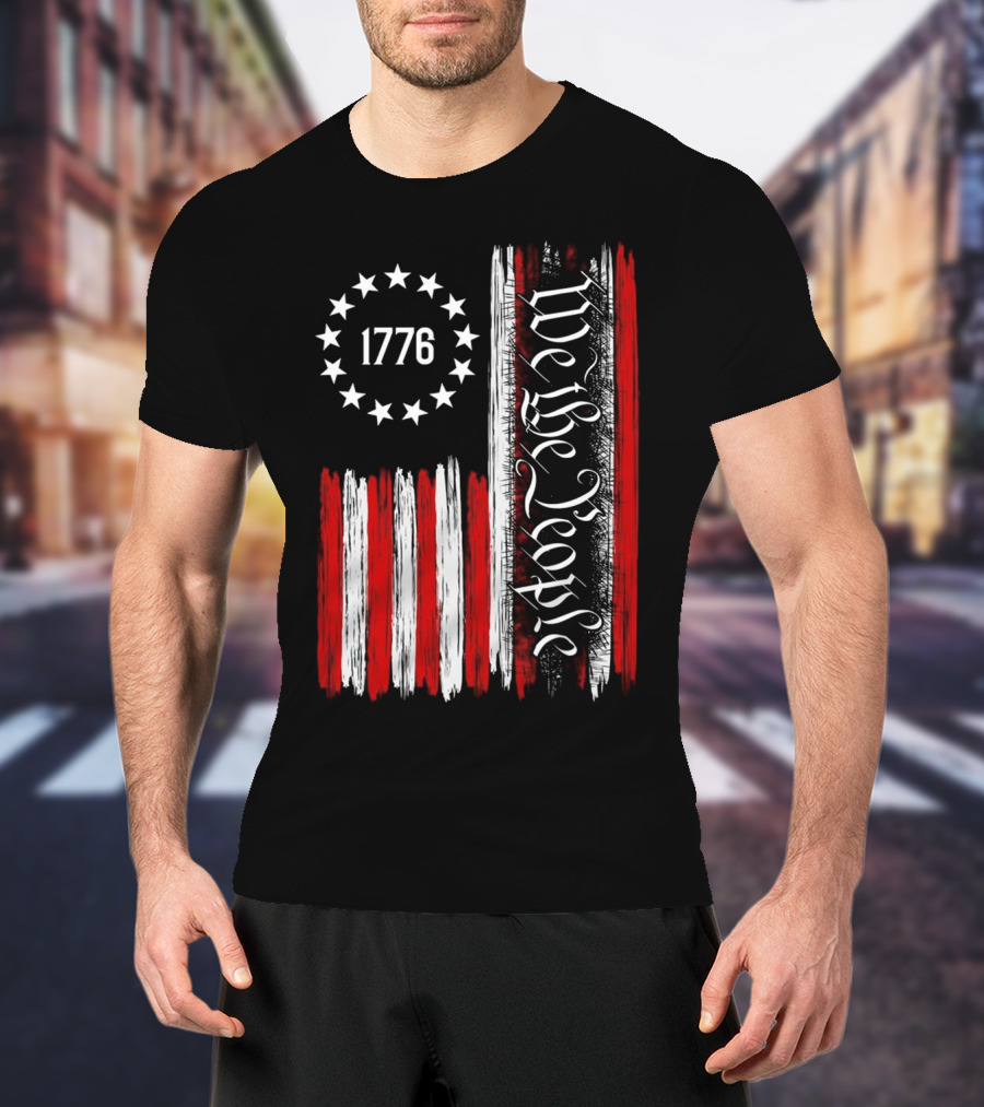 We The People 1776 American Patriotic Flag Stars Stripes T-Shirt