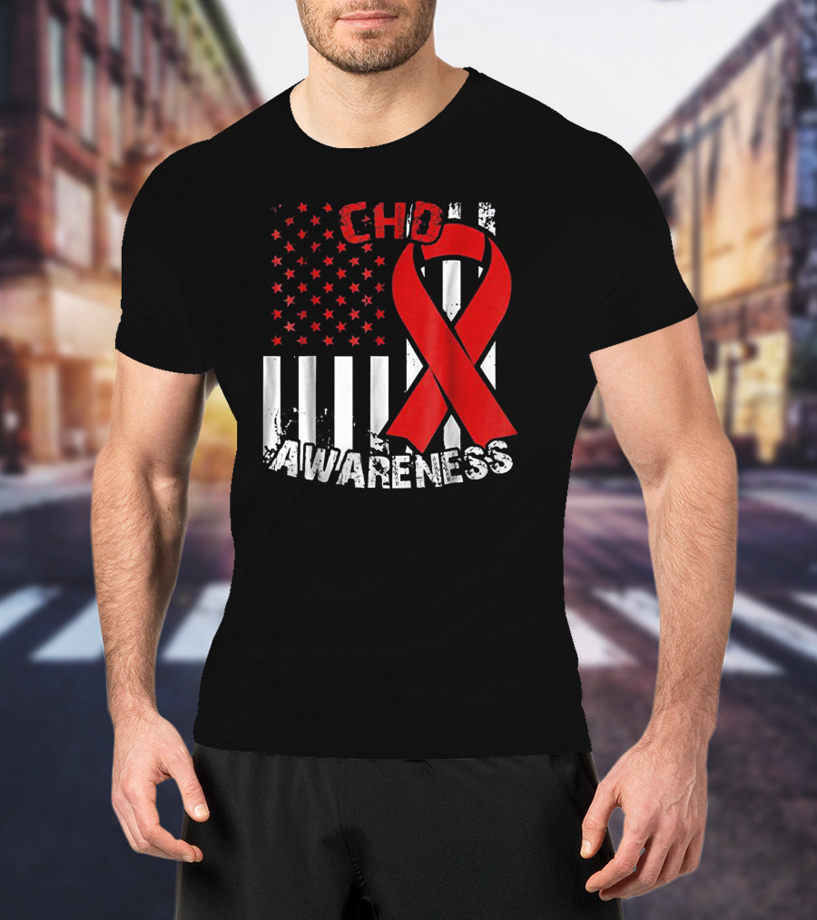 CHD Awareness Congenital Heart Defect Survivor Ribbon T-Shirt