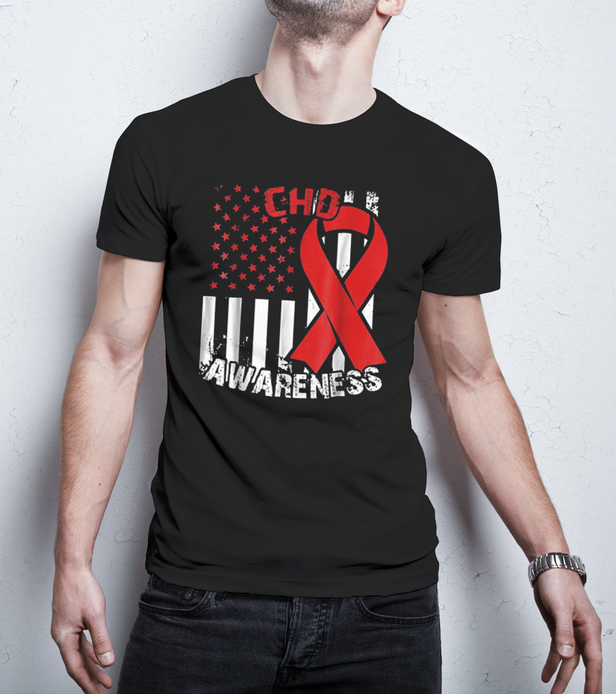 CHD Awareness Congenital Heart Defect Survivor Ribbon T-Shirt