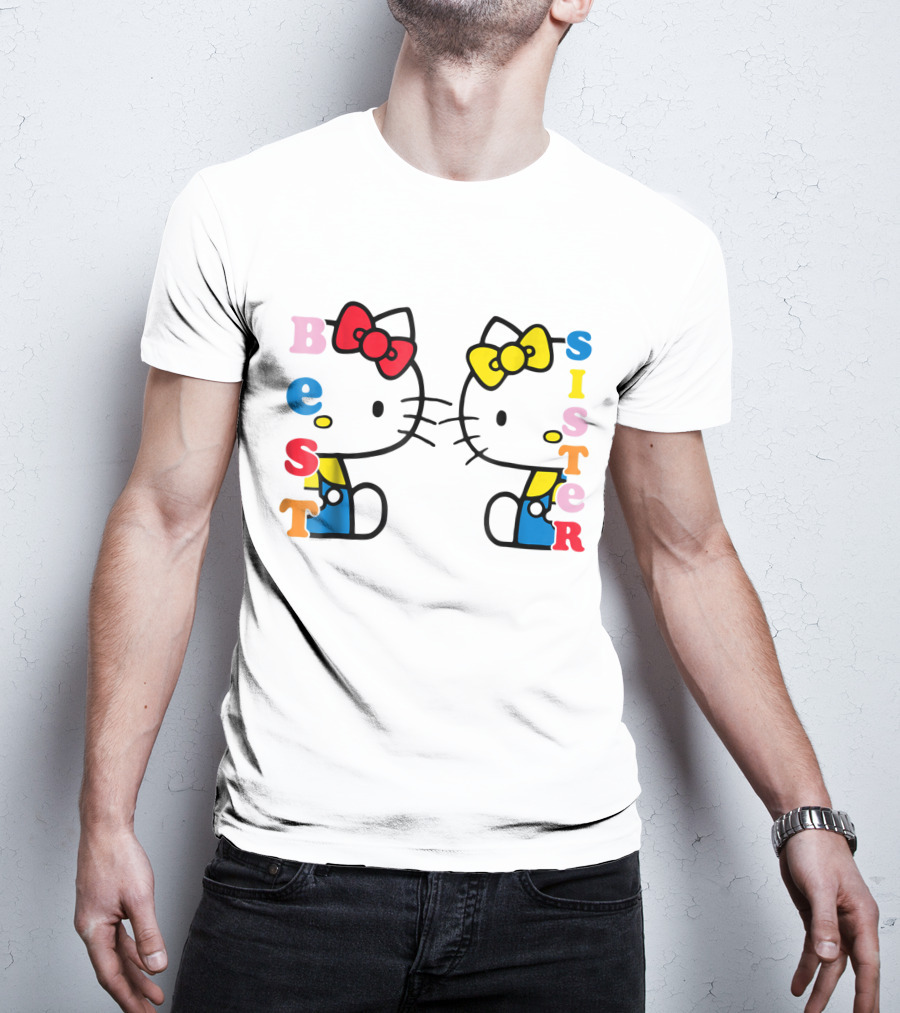 Hello Kitty Mimmy Best Sister Black Bow T-Shirt