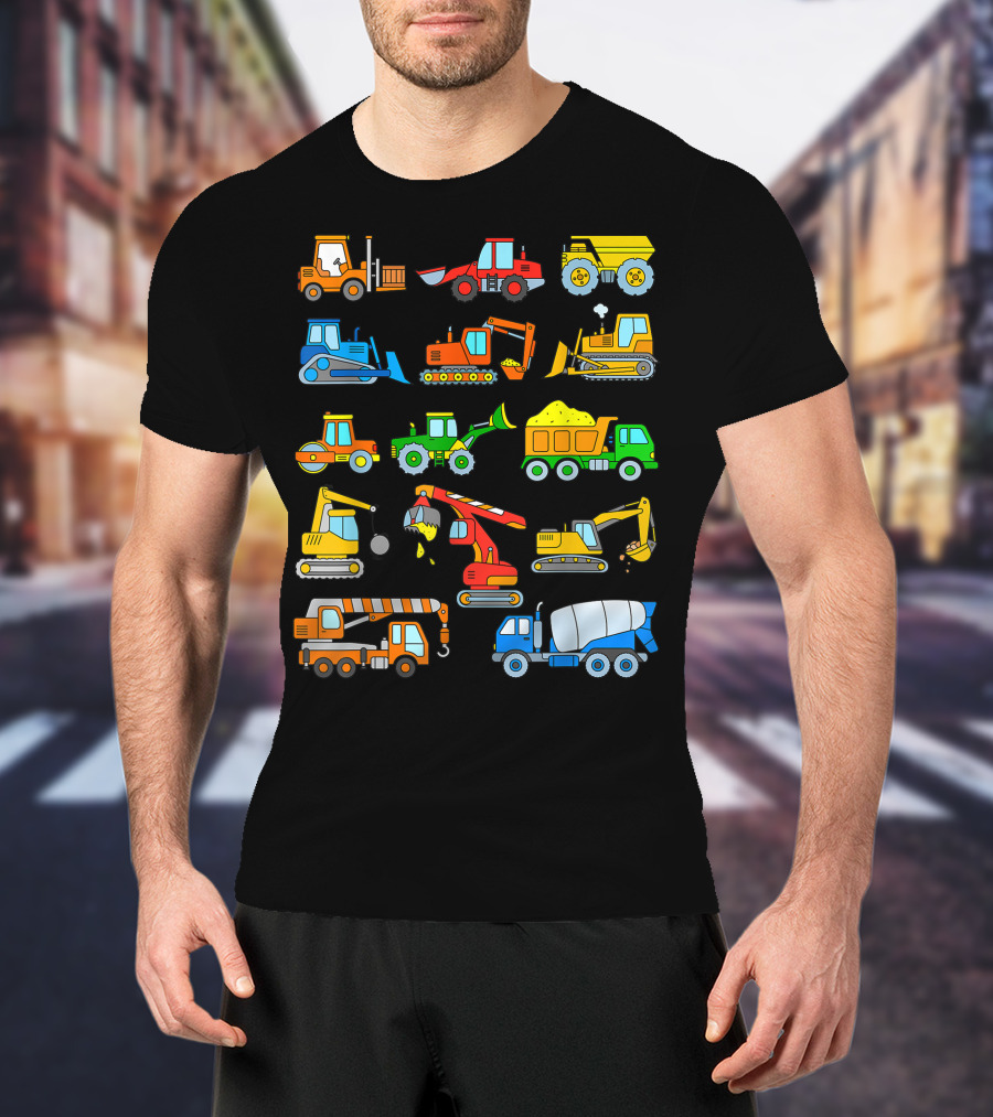 Construction Vehicles And Equipment Collection T-Shirt
