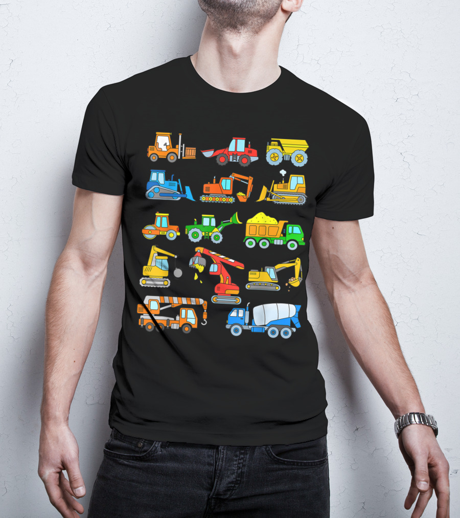 Construction Vehicles And Equipment Collection T-Shirt