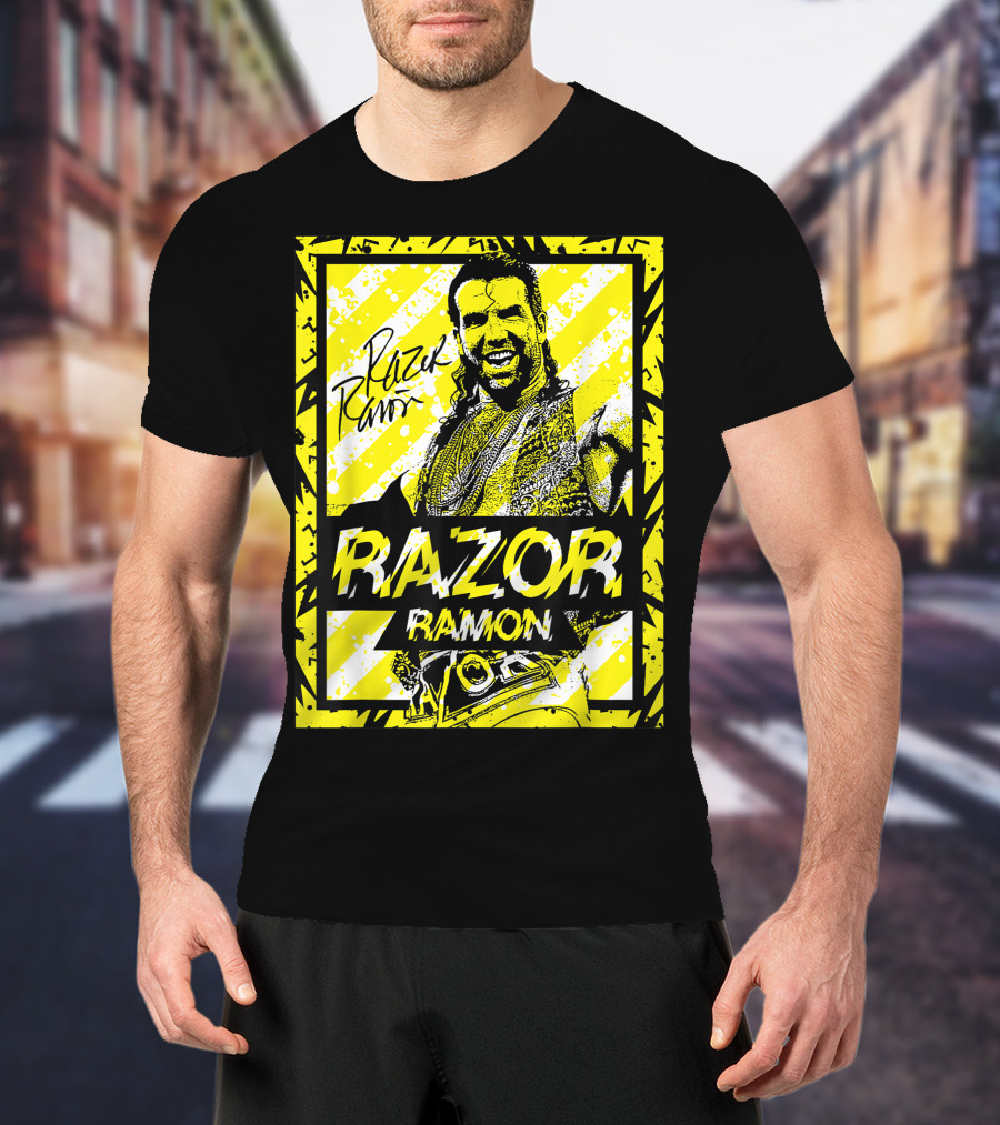 Razor Ramon Signature Yellow Stripes T-Shirt