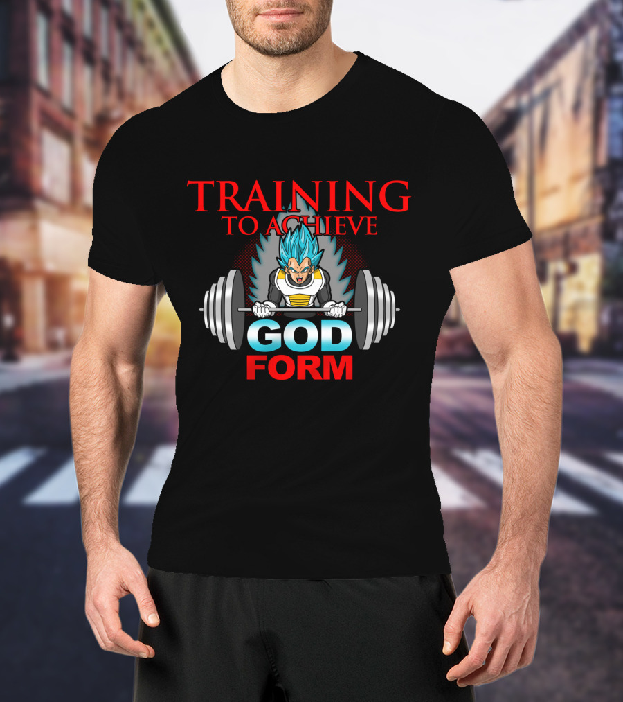 Training To Achieve God Form Weightlifting Warrior T-Shirt