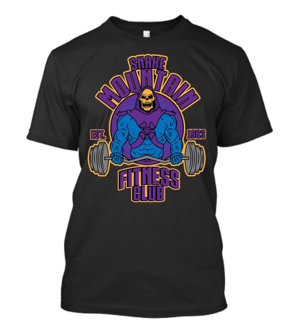 Snake Mountain Fitness Club Est. 1983 Lifting Skull T-Shirt