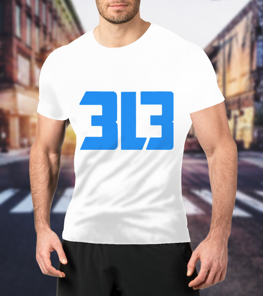 Detroit Lions 313 Bold Blue T-Shirt