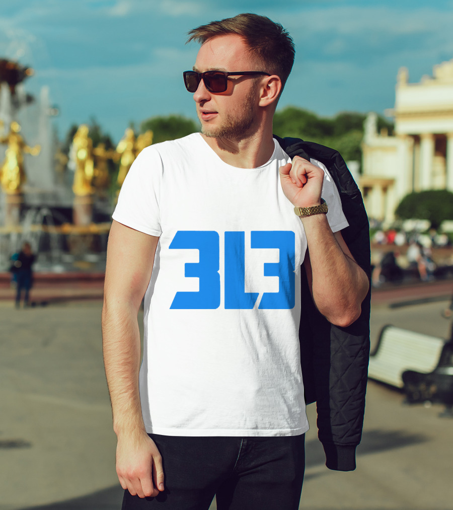 Detroit Lions 313 Bold Blue T-Shirt