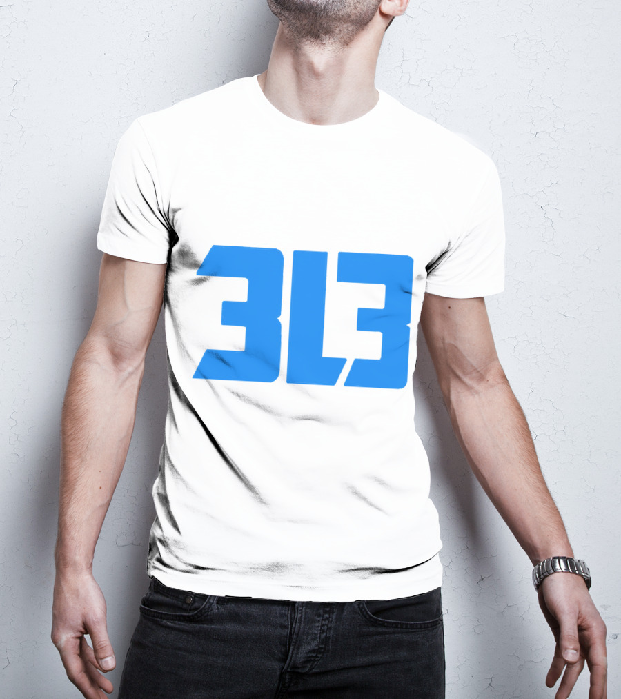 Detroit Lions 313 Bold Blue T-Shirt
