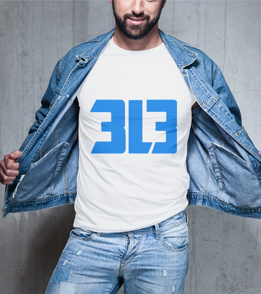 Detroit Lions 313 Bold Blue T-Shirt