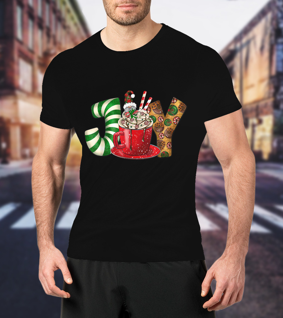 Joy Gnome Coffee Christmas Holiday Peppermint Mug T-Shirt