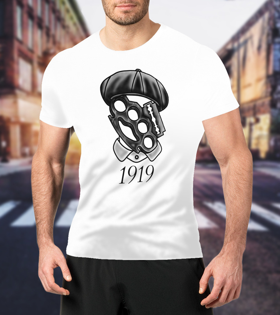 Peaky Blinders Shelby 1919 Razor Blade And Brass Knuckles T-Shirt