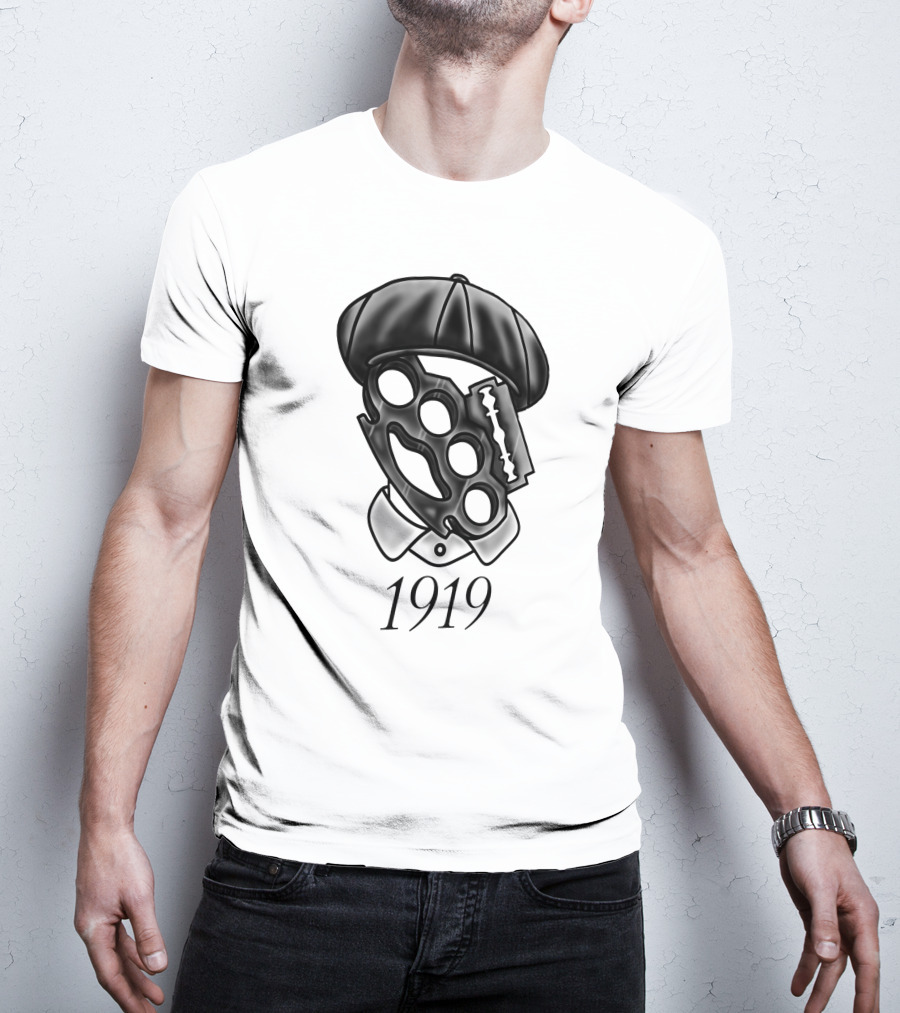 Peaky Blinders Shelby 1919 Razor Blade And Brass Knuckles T-Shirt