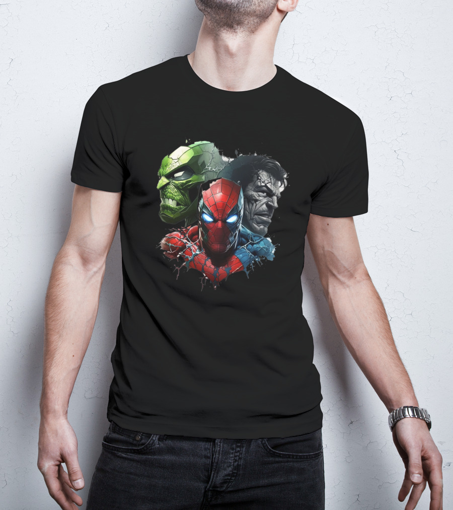 The Avengers Spider-Man Hulk Wolverine Trio T-Shirt