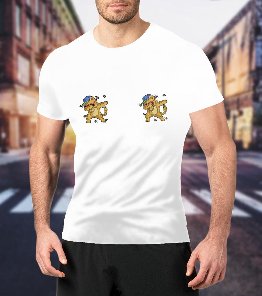 Double Dancing Dab Cats With Hats T-Shirt