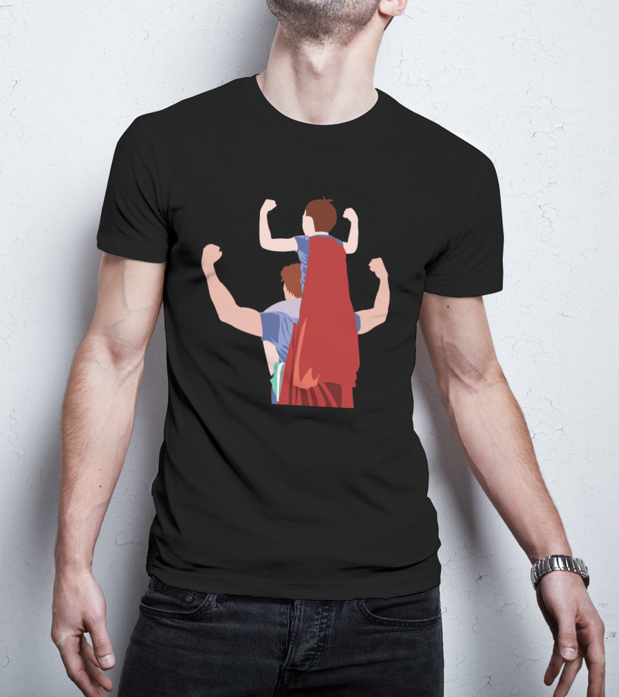 Justice Superman Heroes Family Bonding Strength Iconic T-Shirt