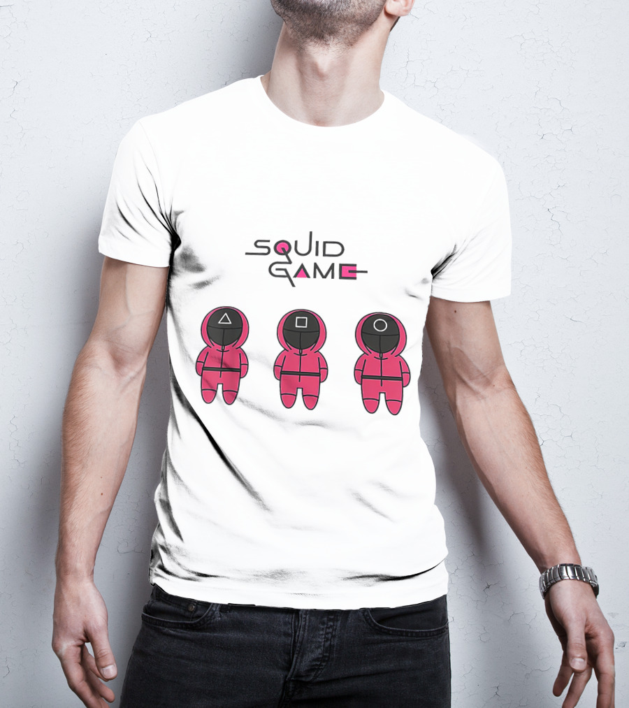 Chibi Squid Game Korean Drama Horror Movie Characters T-Shirt