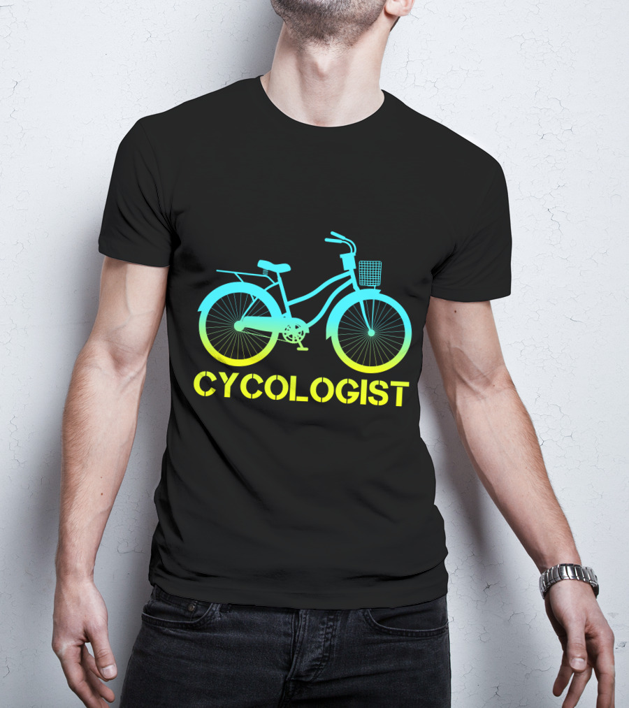 CYCOLOGIST Bicycle With Gradient Colors T-Shirt