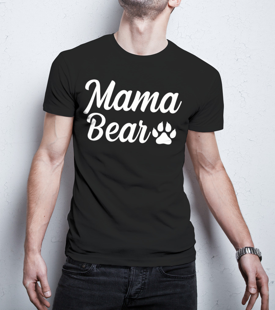 Mama Bear Paw Print Bear Lover T-Shirt