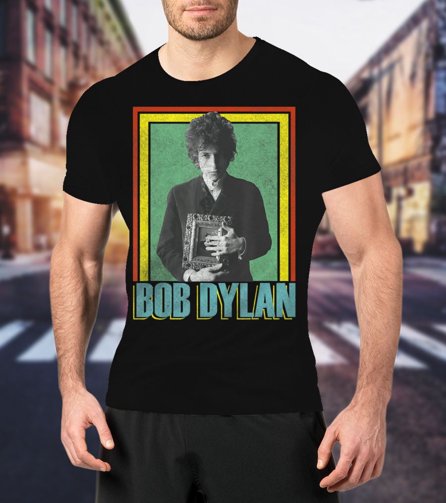 Bob Dylan Holding Framed Picture T-Shirt