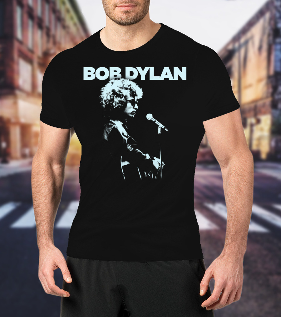 Bob Dylan Profile Microphone T-Shirt