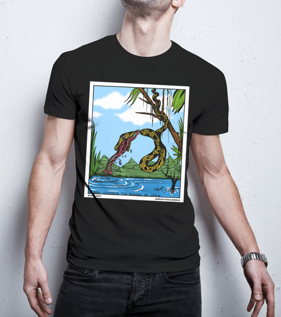 Born Civilized The Science Of Life Dont Give Up Frog Snake Reptile T-Shirt
