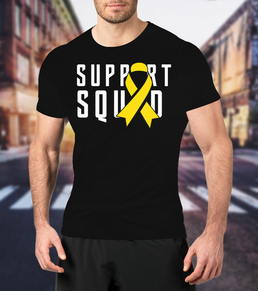 Support Squad Yellow Ribbon Endometriosis Awareness T-Shirt