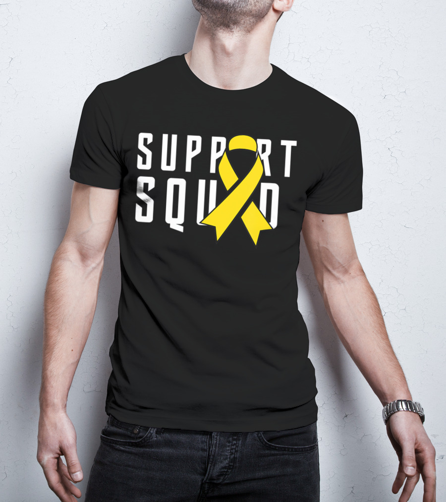 Support Squad Yellow Ribbon Endometriosis Awareness T-Shirt