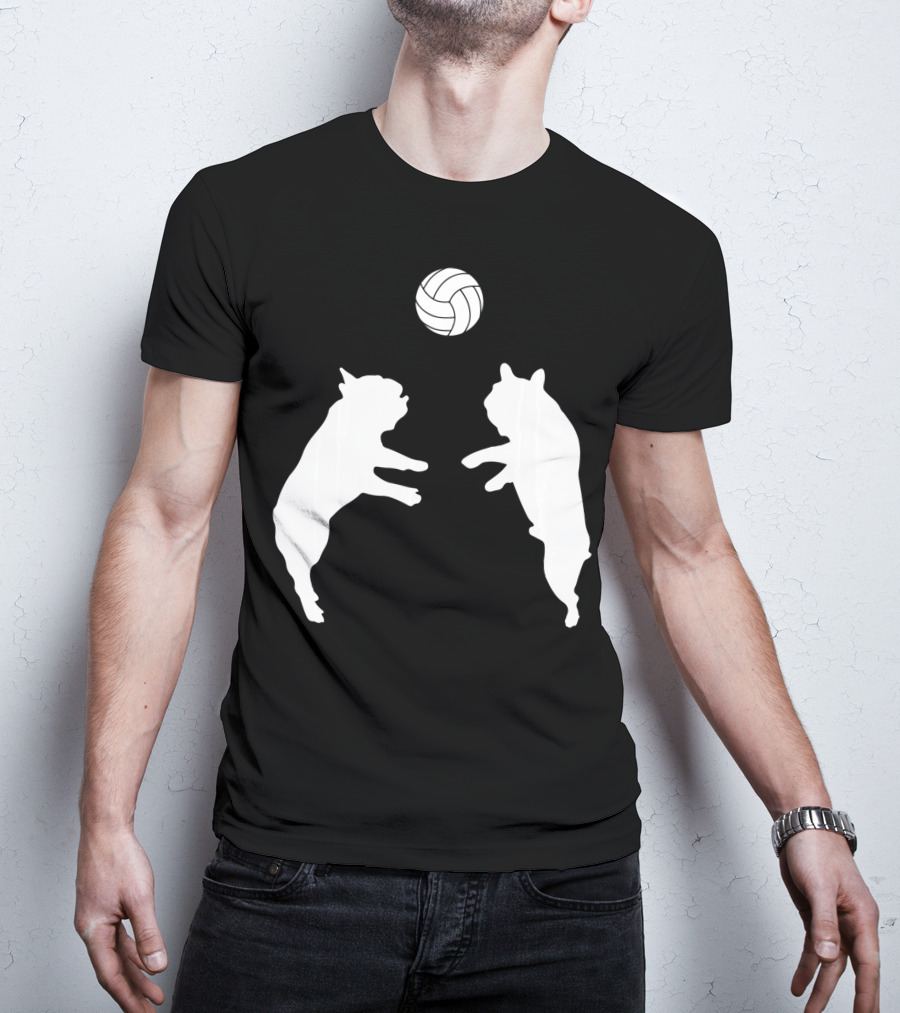 Frenchie Volleyball French Bulldog Playing Ball T-Shirt