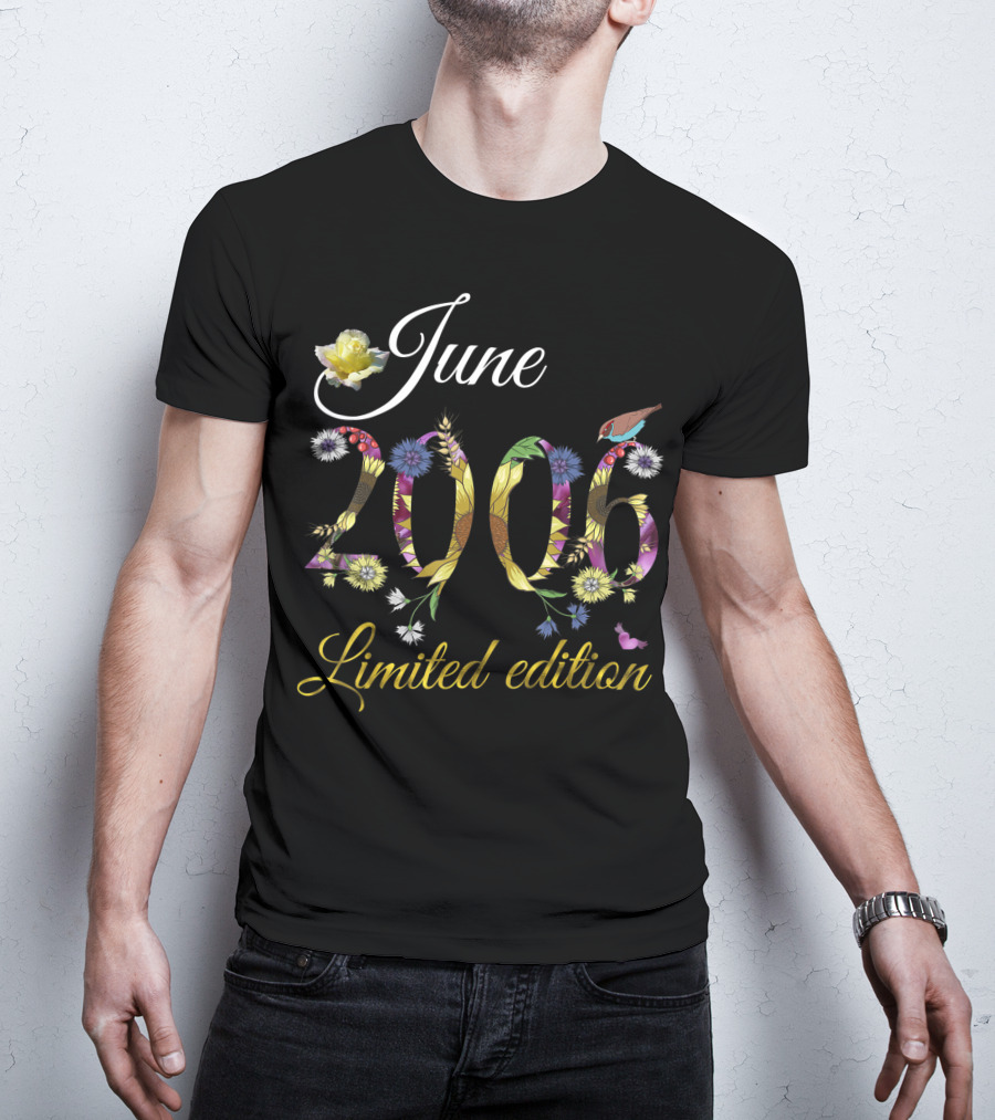 June 2006 Sunflowers Floral Birthday T-Shirt