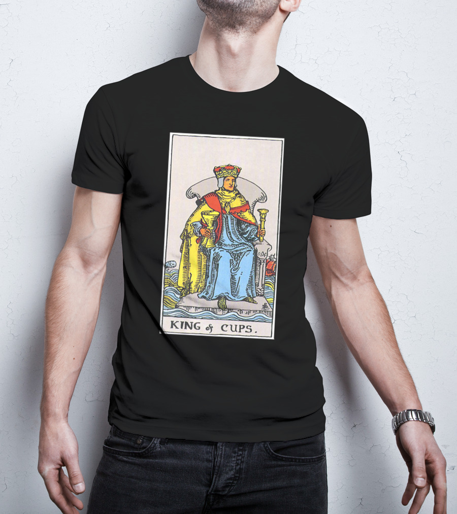 King Of Cups Tarot Card Ruler Element Water Symbolism T-Shirt