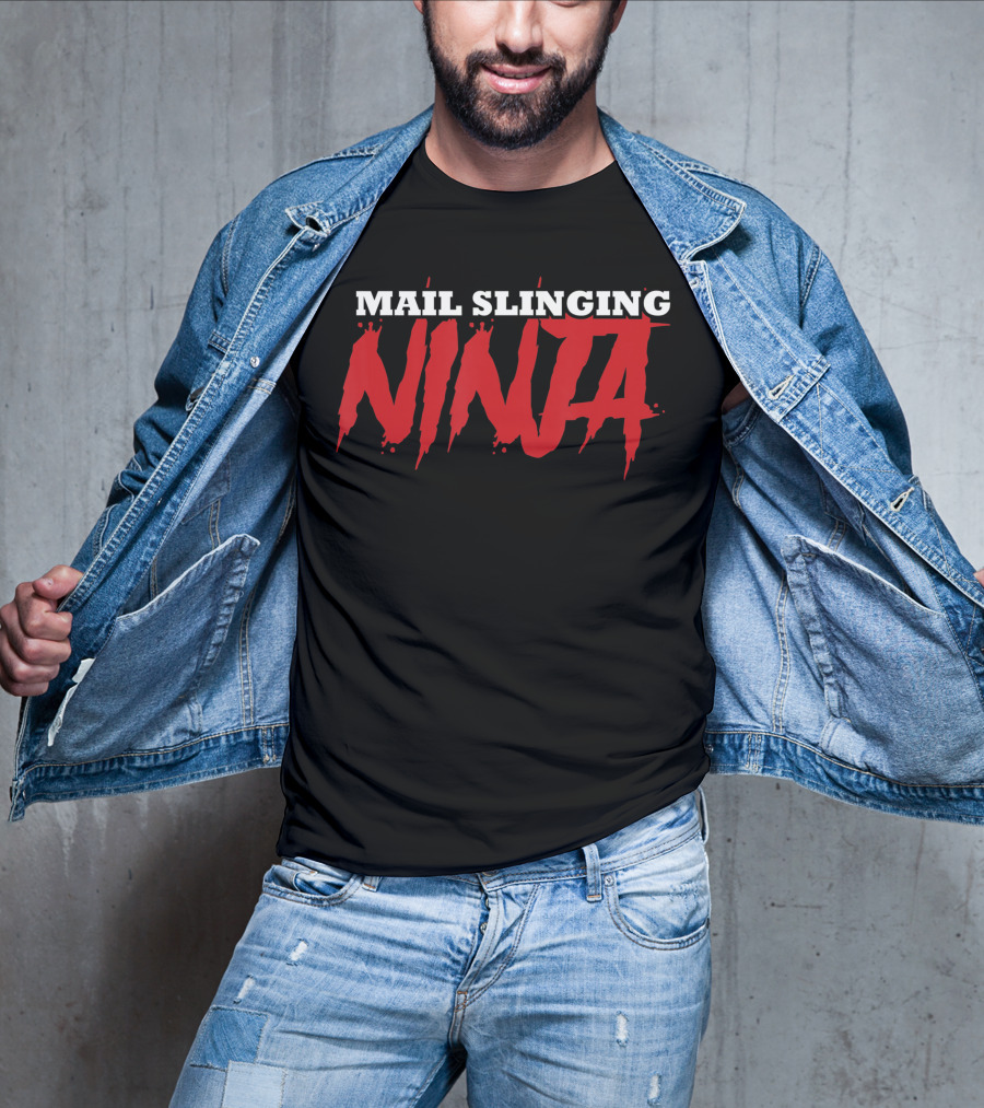 Mail Slinging Ninja Postal Worker Courier Mailman T-Shirt