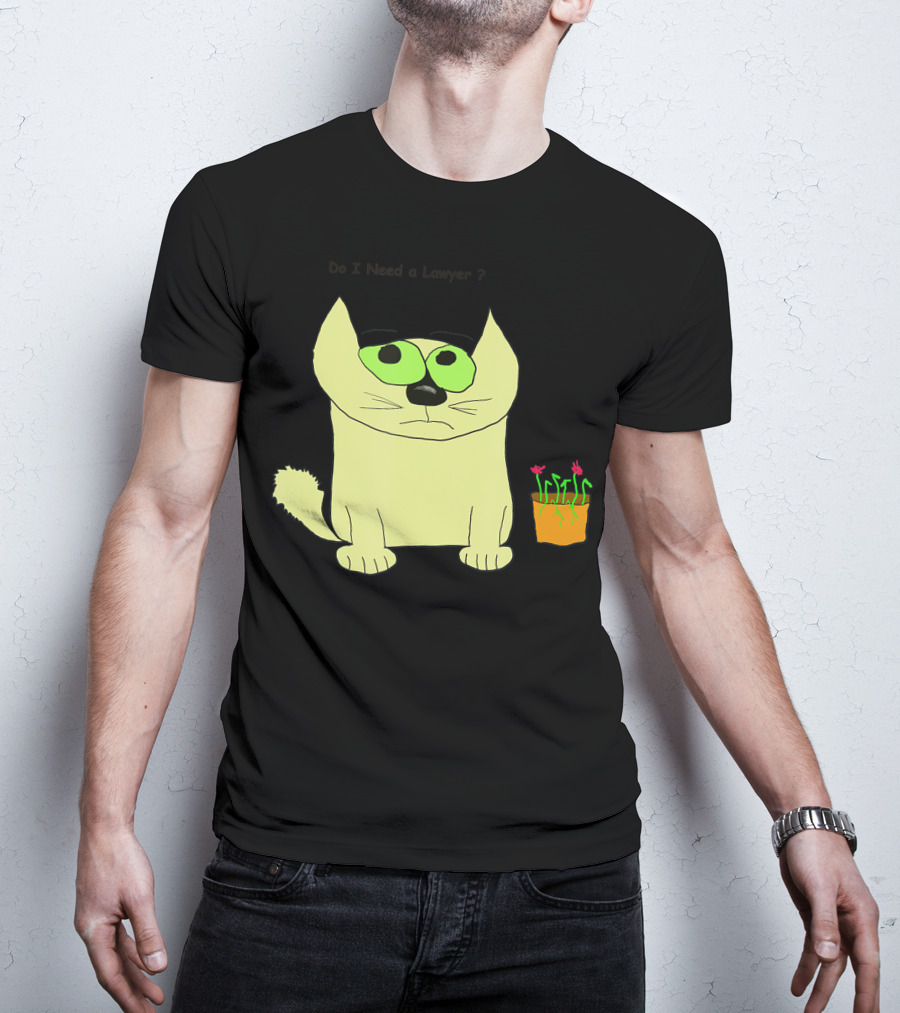 Do I Need A Lawyer Cat With Plant T-Shirt