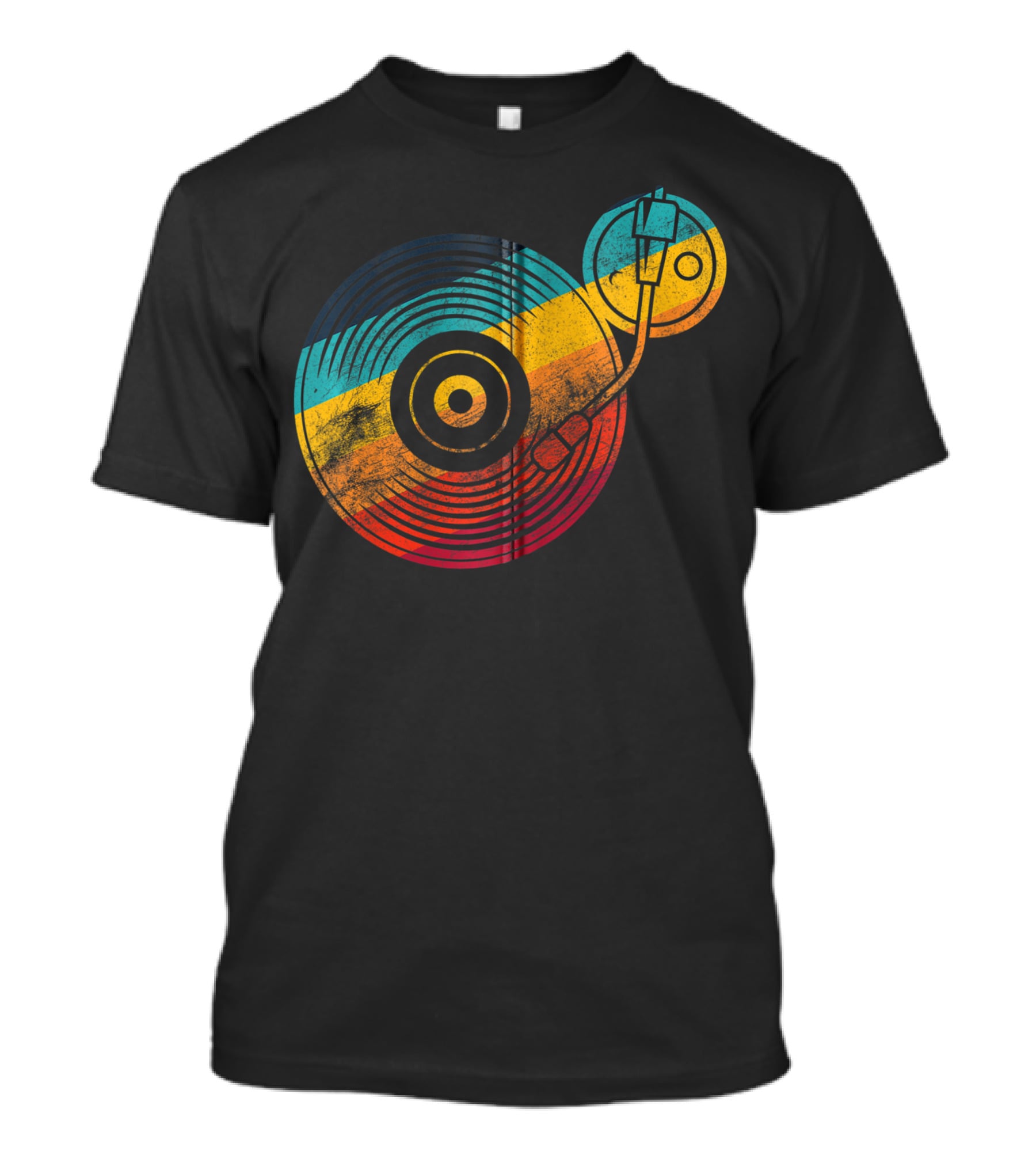 Vintage Vinyl Turntable DJ Musician LP Records T-Shirt