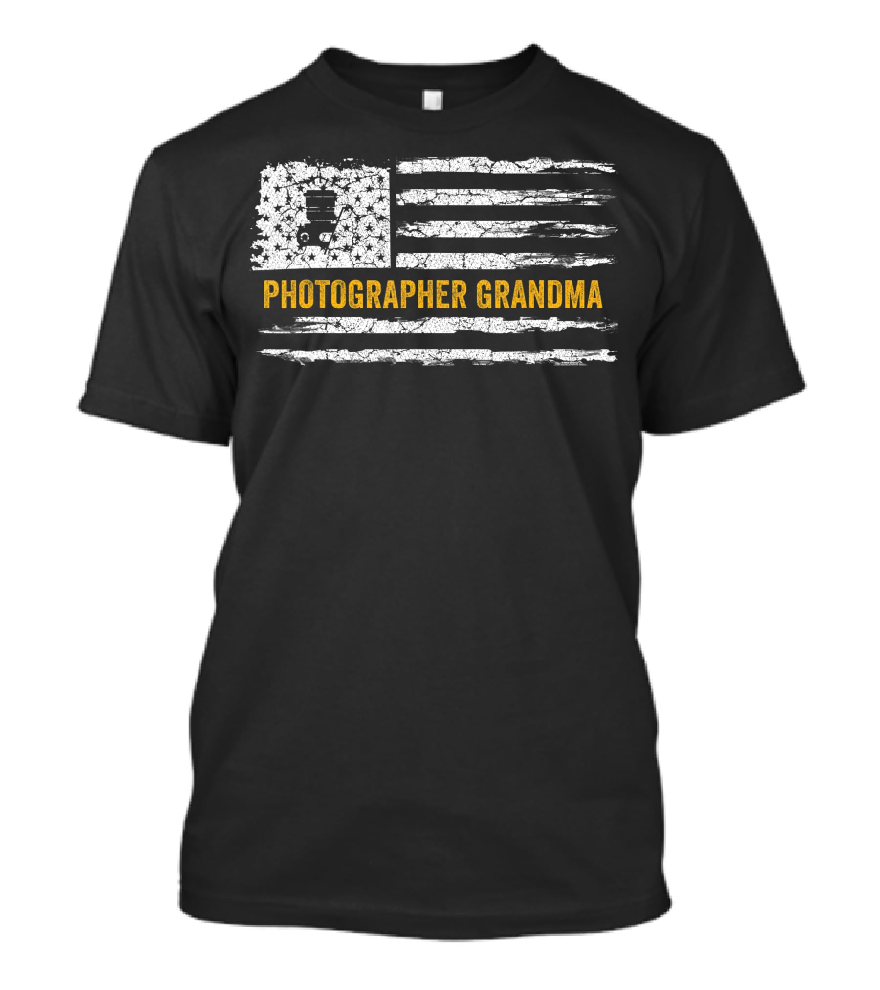 Photographer Grandma Vintage USA Flag Photography T-Shirt