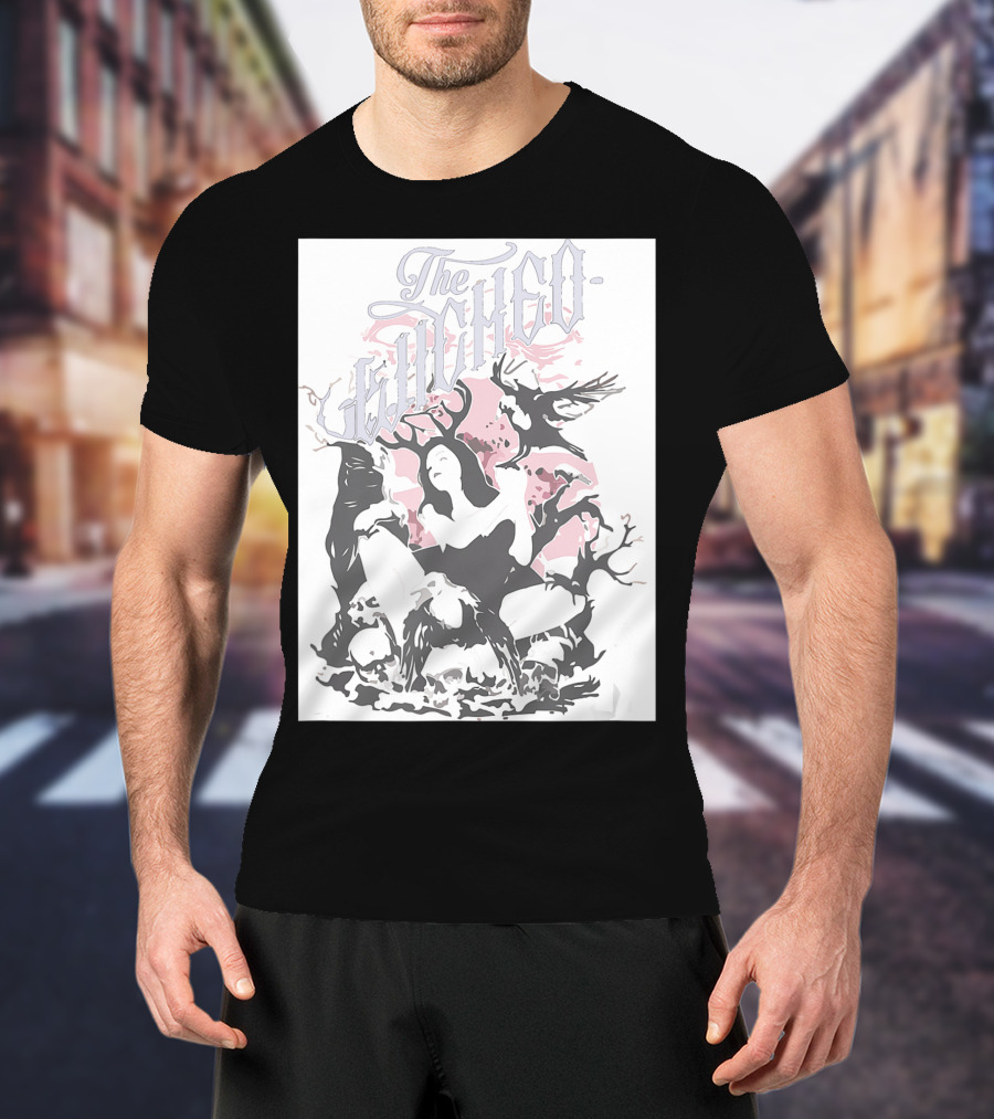 The Enchanted Witch In The Forest Ravens Skulls Dark Trees T-Shirt