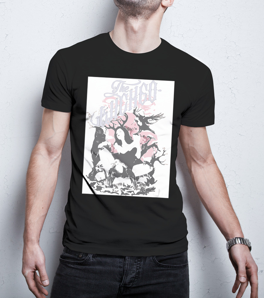 The Enchanted Witch In The Forest Ravens Skulls Dark Trees T-Shirt