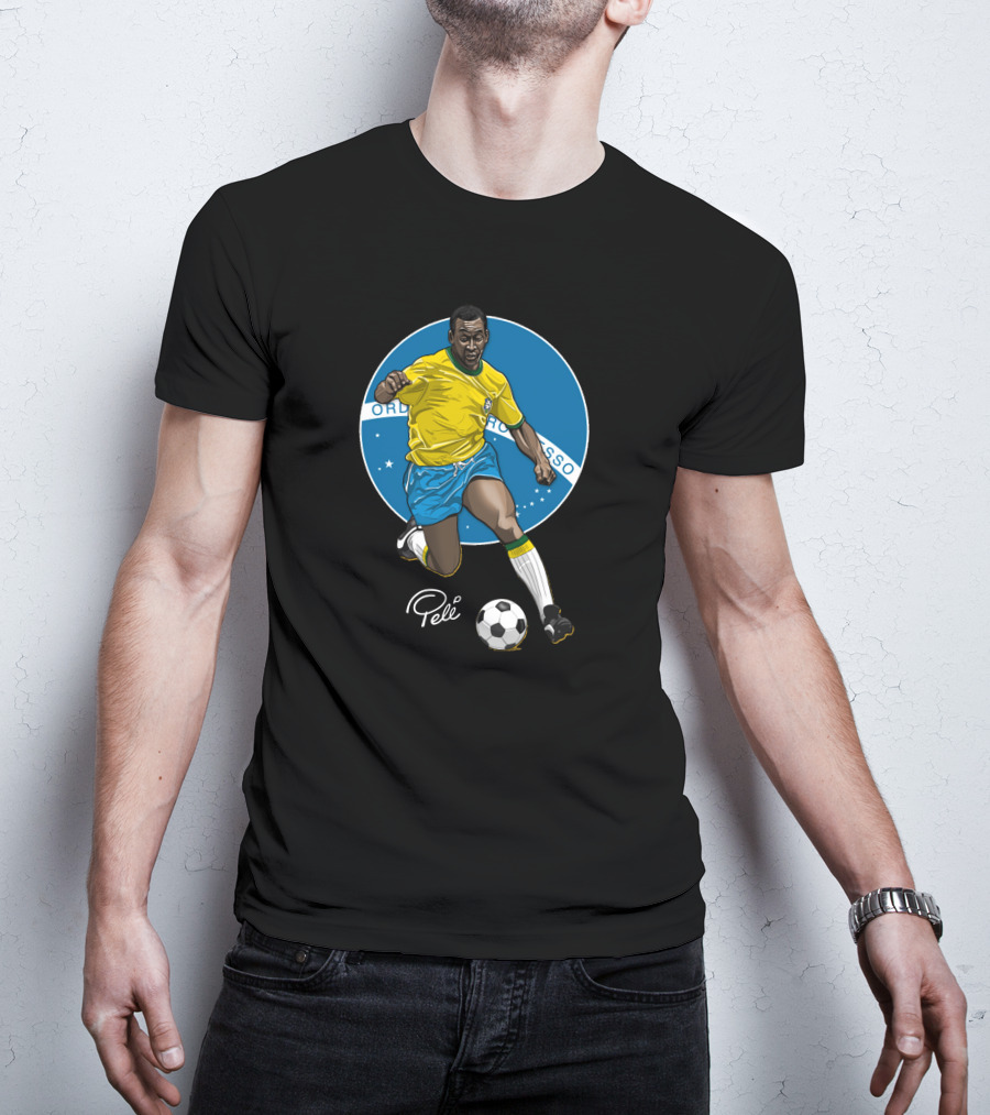 Pele Soccer Brazil Player Ordem E Progresso T-Shirt