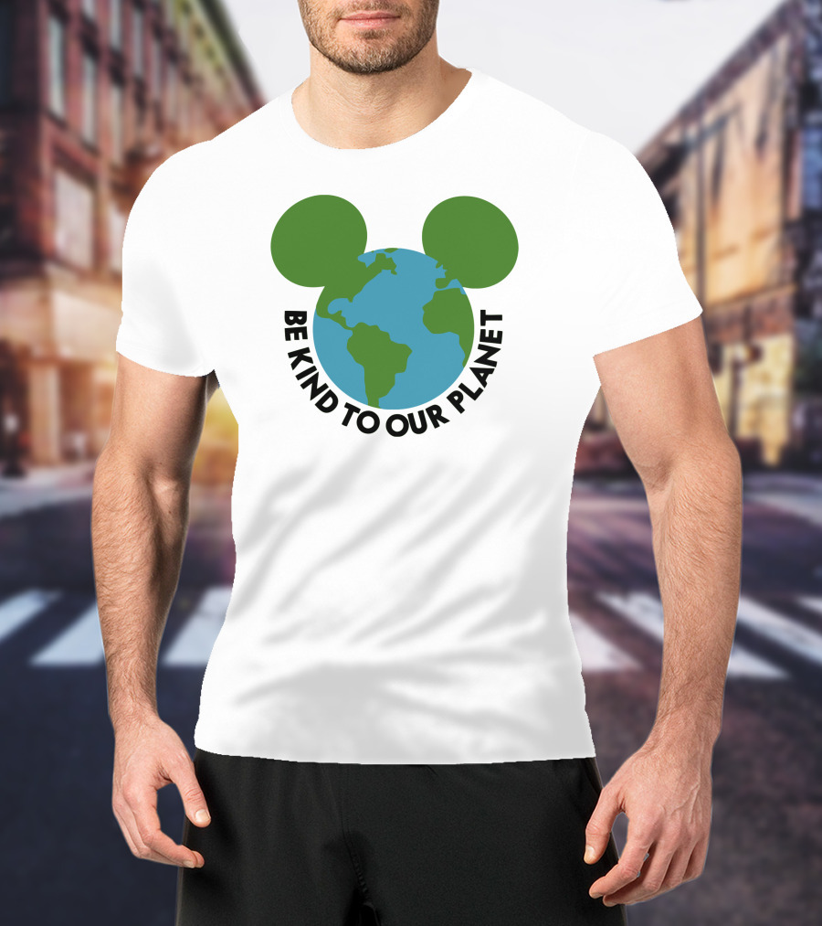 Be Kind To Our Planet Mouse Icon Earth Day T-Shirt