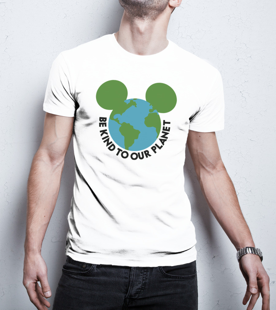 Be Kind To Our Planet Mouse Icon Earth Day T-Shirt